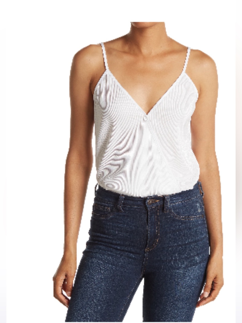 NWT WAYF SURPLICE CAMI BODYSUIT, M